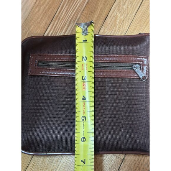 TRAVELER Brown Textured Zipper Pouch Bag 6.5"x6.75" - Utility & Organizer Tote - Picture 5 of 7